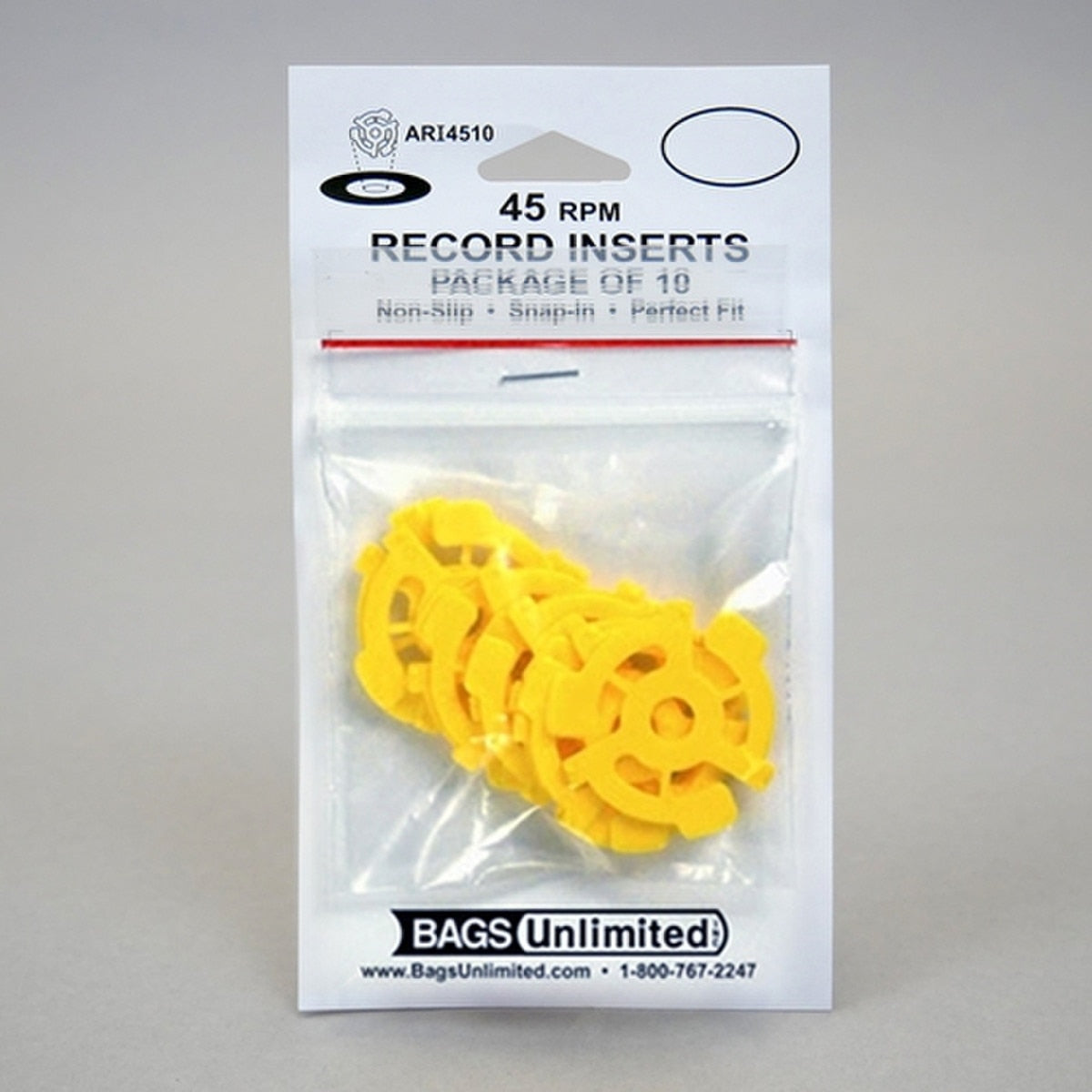 10 PACK 45RPM ADAPTORS SPIDER INSERTS FOR 7 INCH VINYL RECORDS