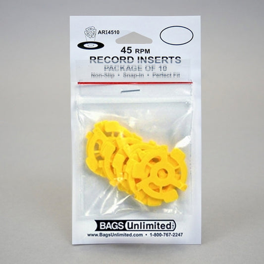 10 PACK 45RPM ADAPTORS SPIDER INSERTS FOR 7 INCH VINYL RECORDS