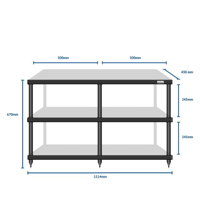 Solidsteel S-4 Double Wide Hifi Rack